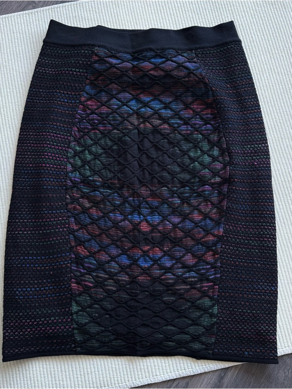 M Missoni Black / Multicolor Knit Skirt